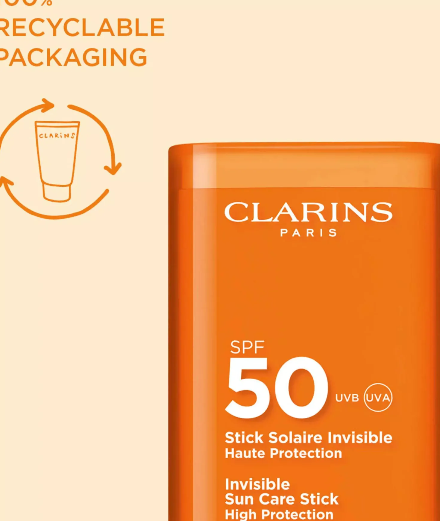 Clarins Invisible Sun Care Stick High Protection SPF50 17 g