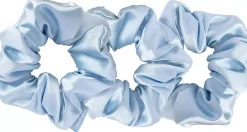 Cloud & Glow Silk Scrunchies 4 cm Sky Blue