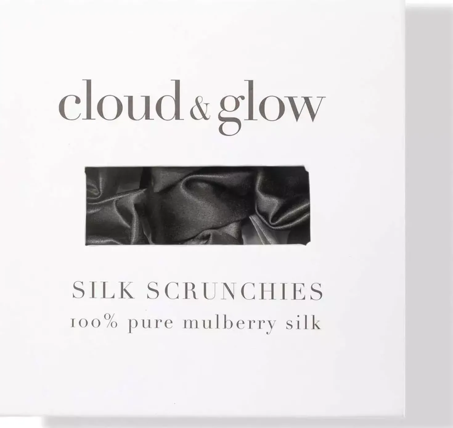 Cloud & Glow Silk Scrunchies 4 cm Charcoal