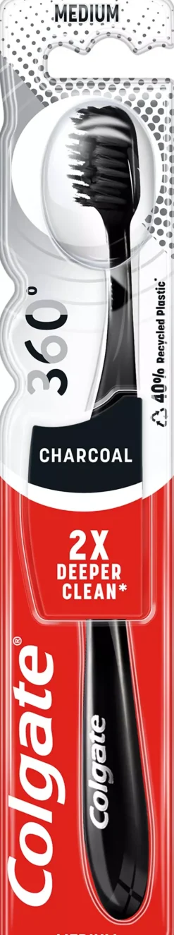 Colgate Toothbrush 360 Charcoal Medium