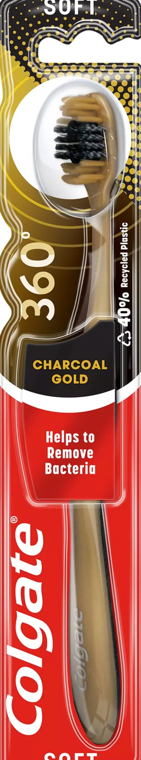 Colgate Toothbrush 360 Charcoal Gold Soft