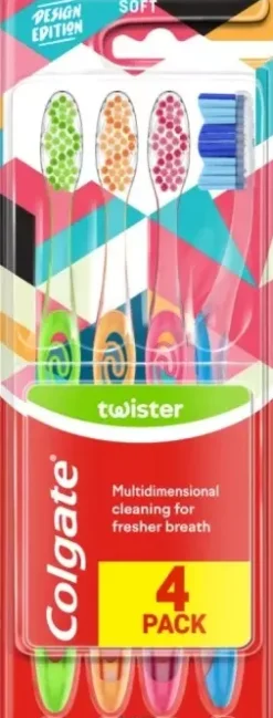 Colgate Toothbrush Twister Soft 4-pack