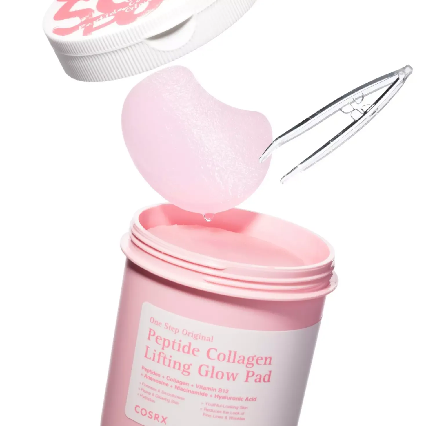 COSRX One Step Original Peptide Collagen Lifting Glow Pad 100 stk
