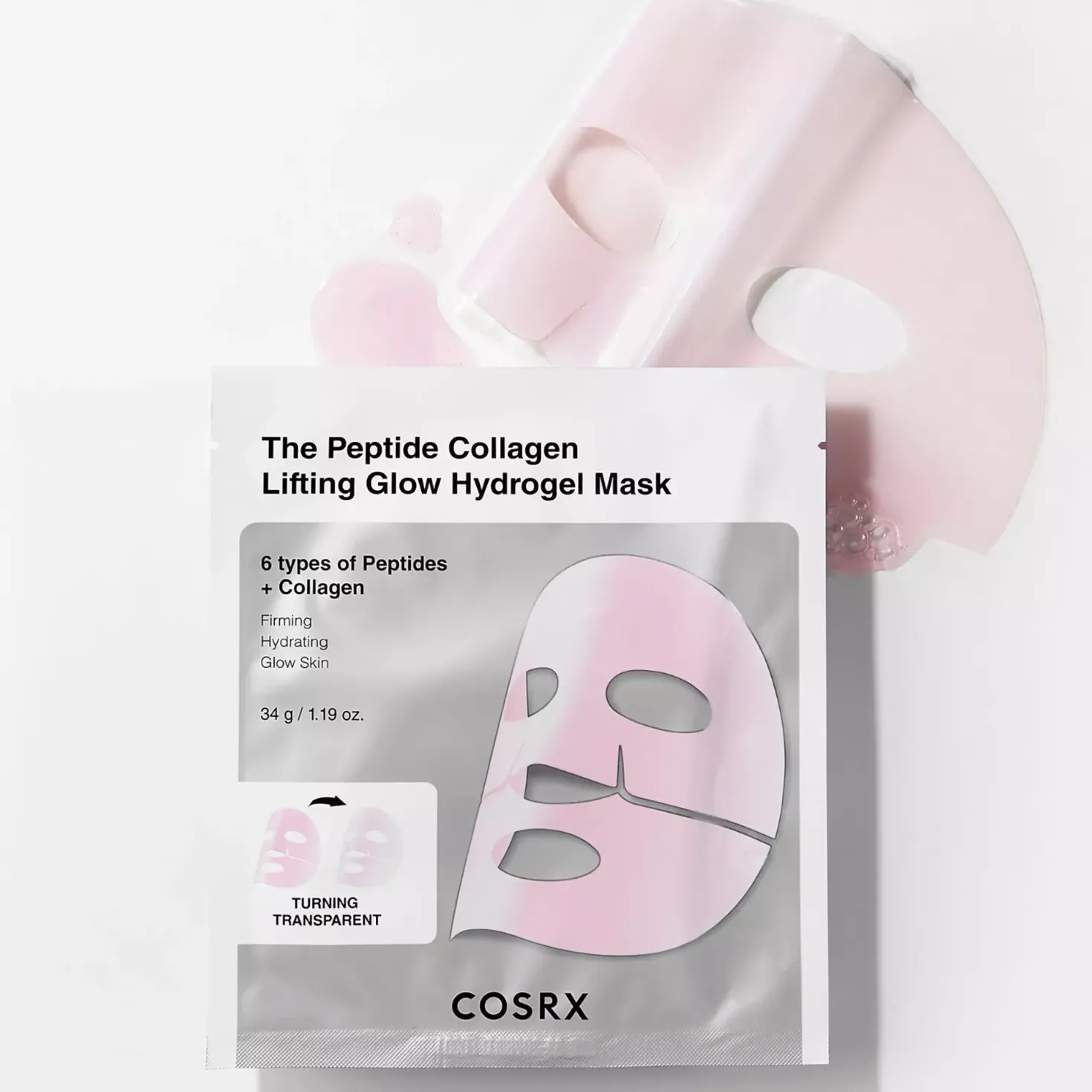 COSRX The Peptide Collagen Lifting Glow Hydrogel Mask 3 stk
