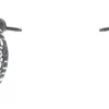 Dazzling Earrings Col Round Circles With Clear Crystals Silver