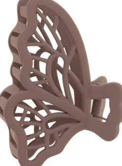 Dazzling Hair Clip Butterfly Beige