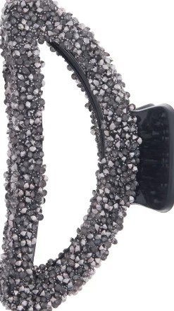 Dazzling Hair Clip Glitter 9 cm Black