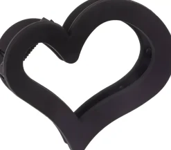 Dazzling Hair Clip Heart Black