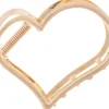 Dazzling Hair Clip Heart 6,5 cm Gold