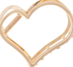 Dazzling Hair Clip Heart 6,5 cm Gold