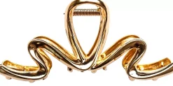 Dazzling Hair Clip Metal Gold 11 cm