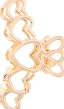 Dazzling Hair Clip Metal Heart Valentine 8 cm