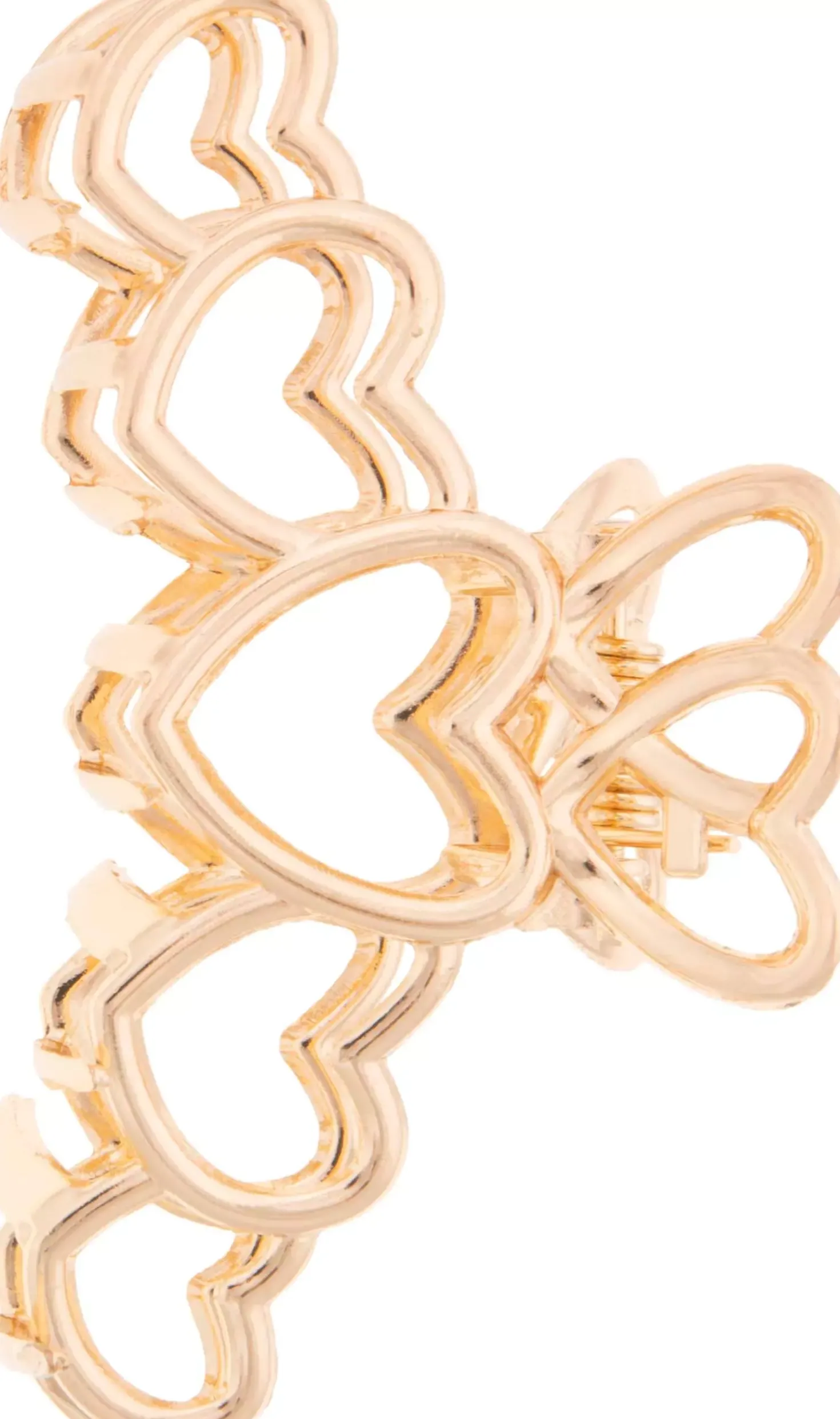 Dazzling Hair Clip Metal Heart Valentine 8 cm