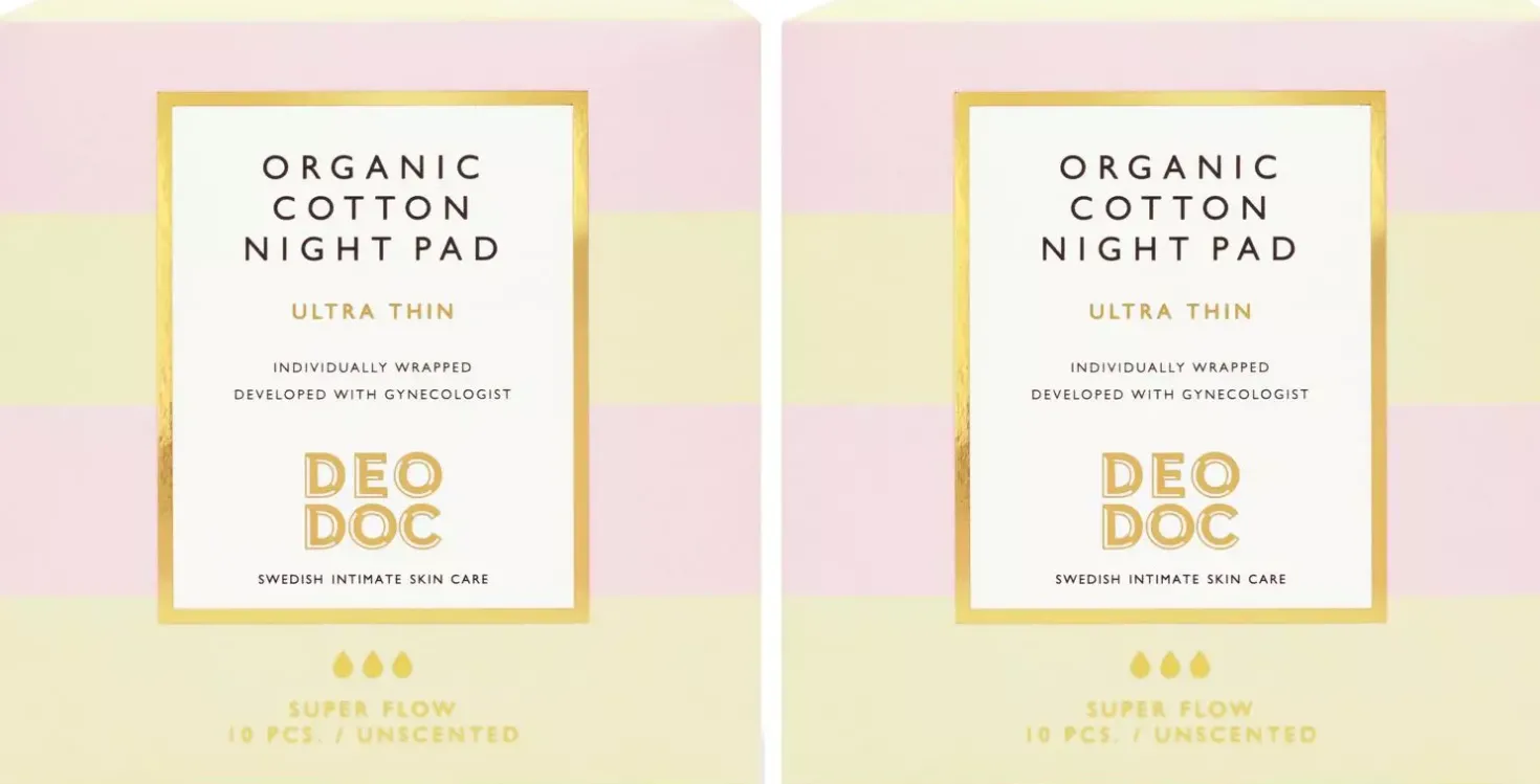 DeoDoc Organic Cotton Night Pad 2 pack