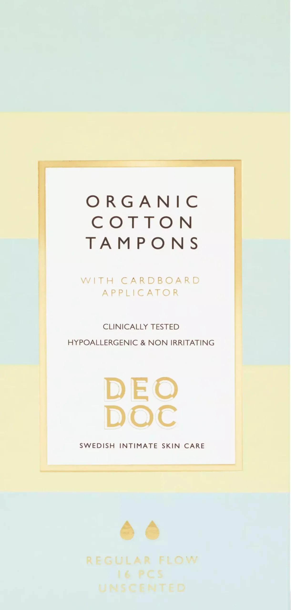 DeoDoc Organic Cotton Tampons Super Flow 14 Pcs L