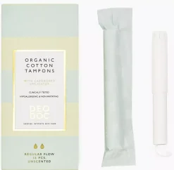 DeoDoc Organic Cotton Tampons Super Flow 14 Pcs L