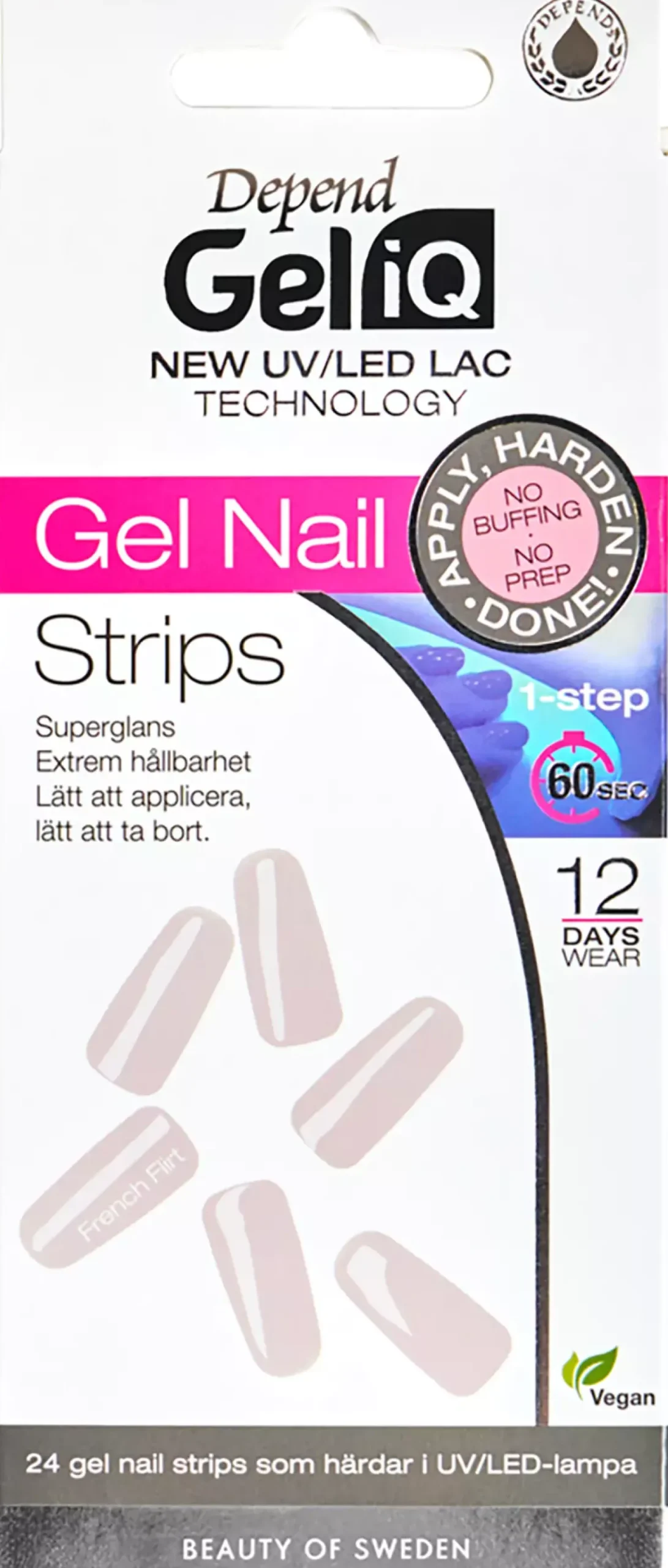 DependGel iQ Gel Nail Strips Bordeaux Dreams