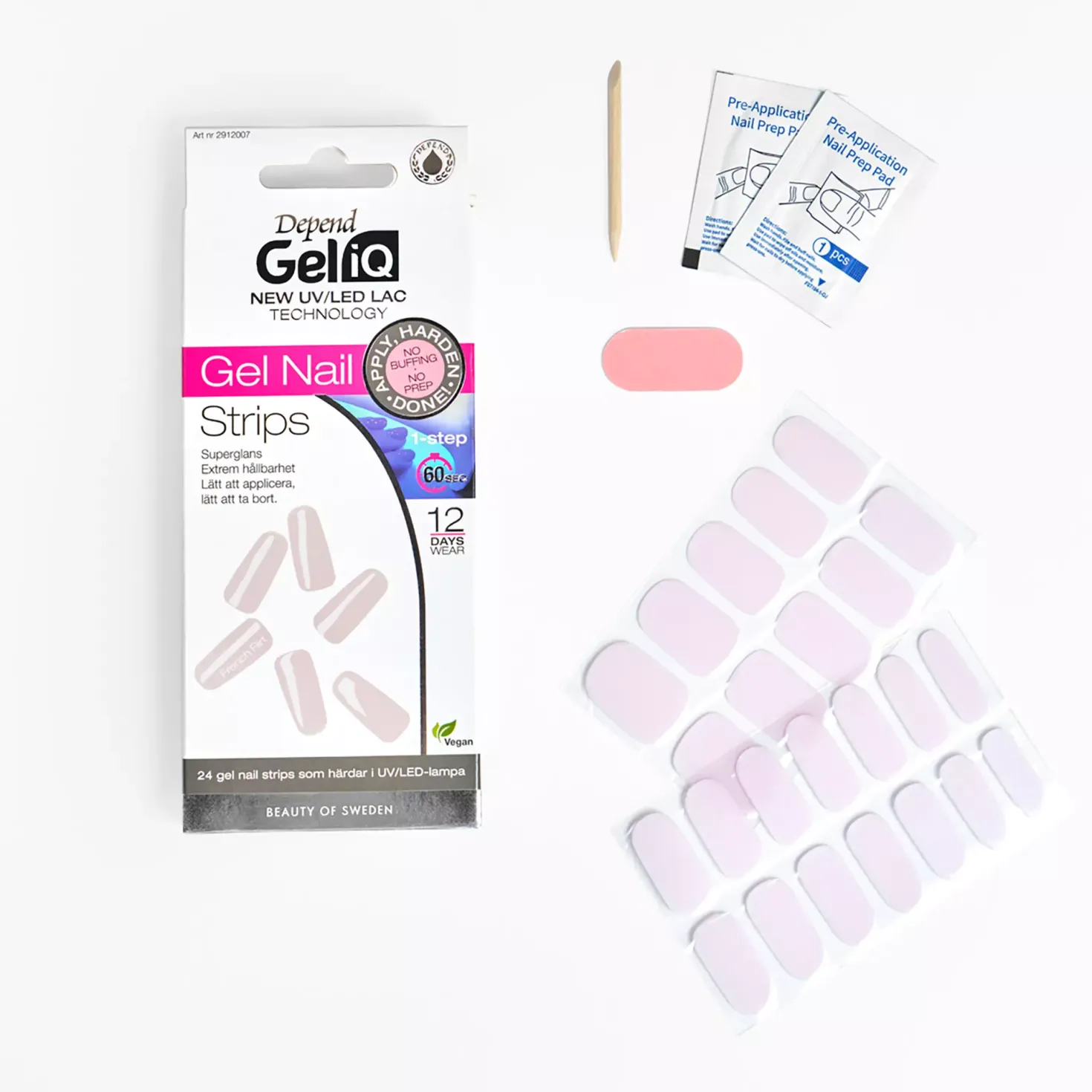 DependGel iQ Gel Nail Strips Bordeaux Dreams