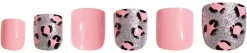Depend Press On Nails Pink Leopard