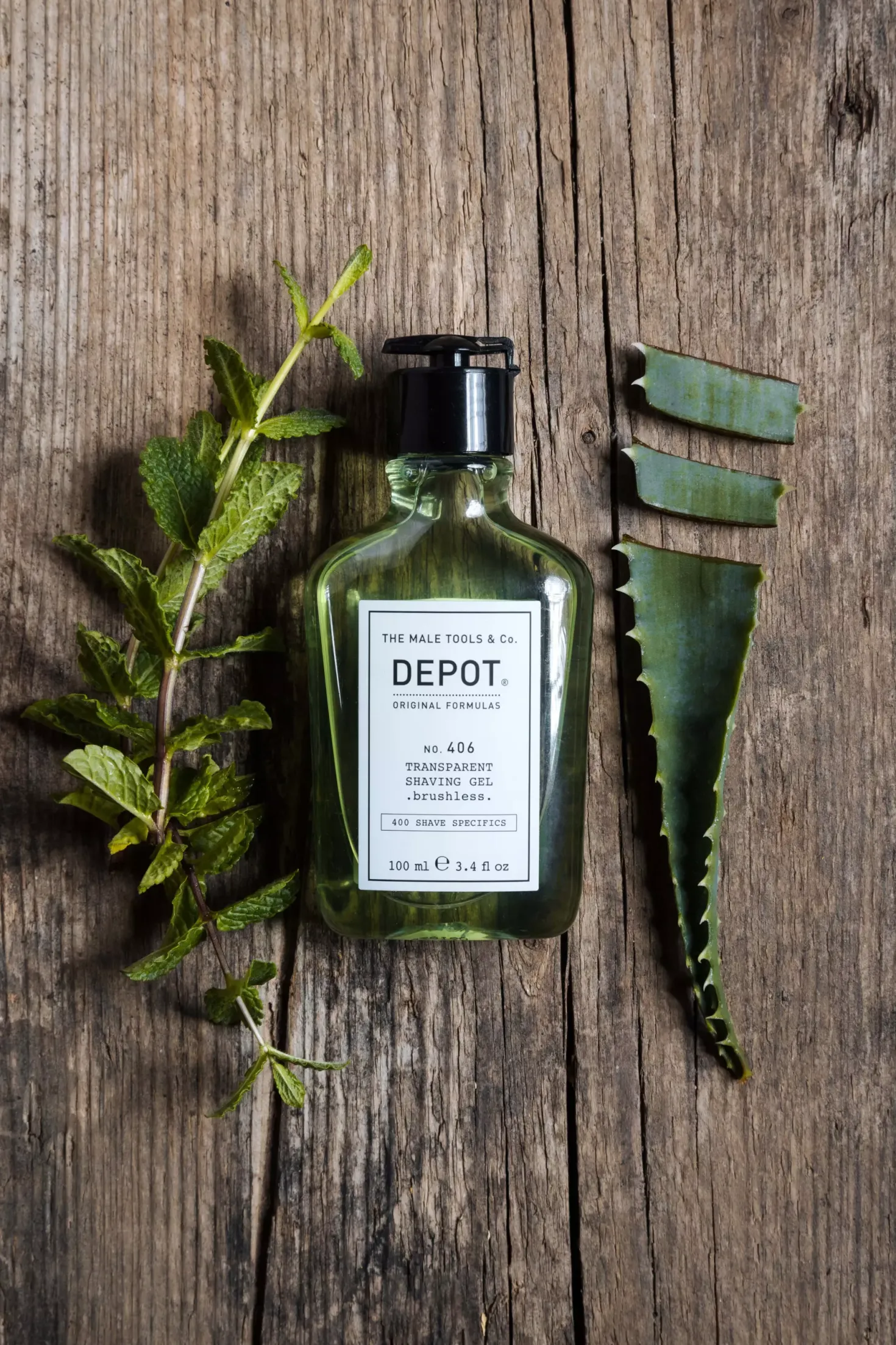 DEPOT MALE TOOLS No. 406 Transparent Shaving Gel Brushless 100 ml