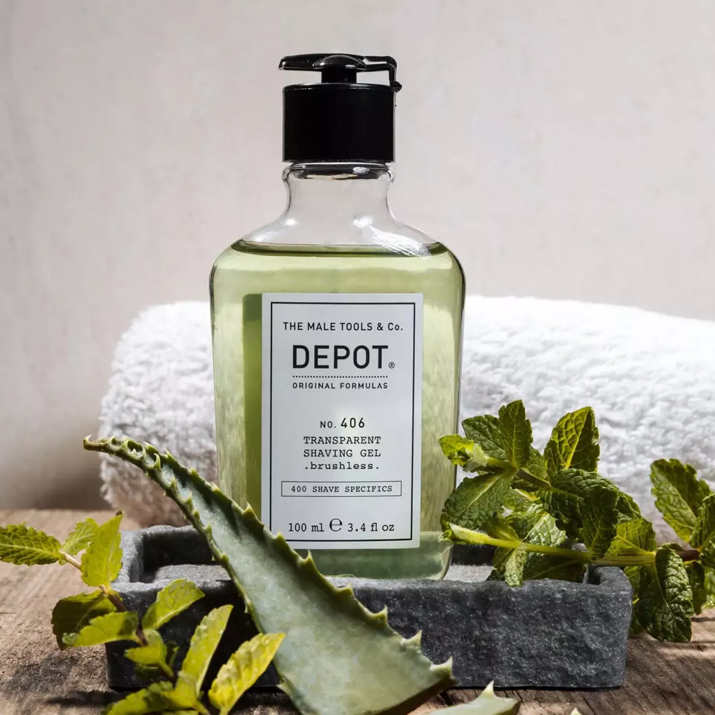 DEPOT MALE TOOLS No. 406 Transparent Shaving Gel Brushless 100 ml