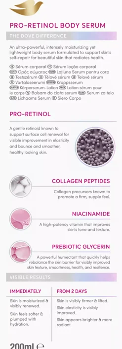 Dove Pro-Retinol Body Serum 200 ml