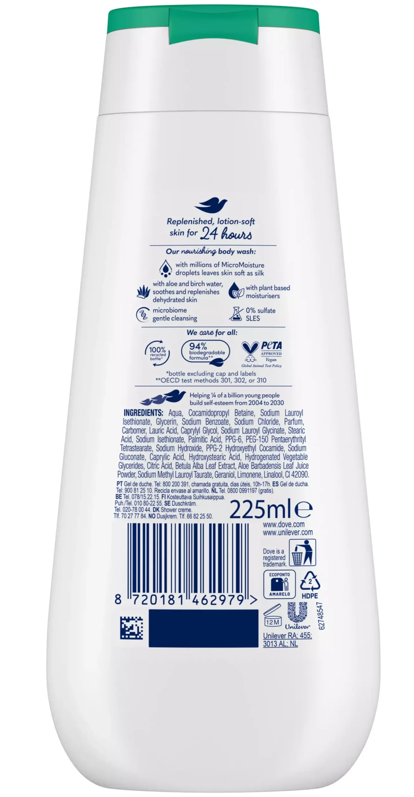 Dove Shower Gel Hydrating Care 225 ml