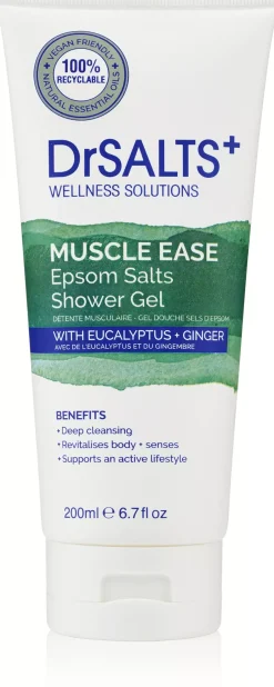DrSALTS+ Muscle Ease Epsom Salts Shower Gel 200 ml