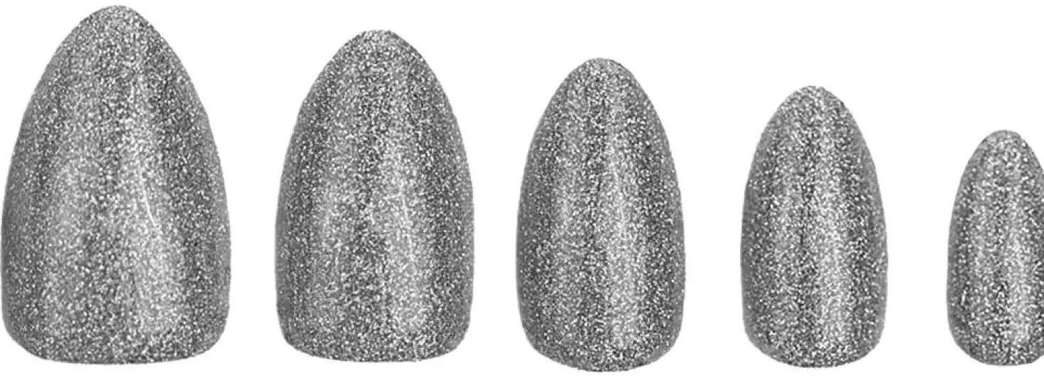 DUFFBEAUTY Instant Pro PressOn Manicure Diamond Dust, Medium Almond
