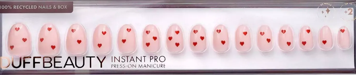 DUFFBEAUTY Instant Pro PressOn Manicure Sweetheart Short Almond