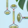 Earth Harbor Island Jade Rose Gold Gemstone Facial Roller