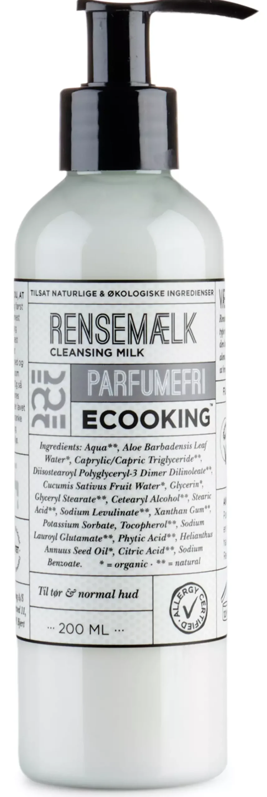 ECOOKING Cleansing Milk Fragrance Free 200 ml