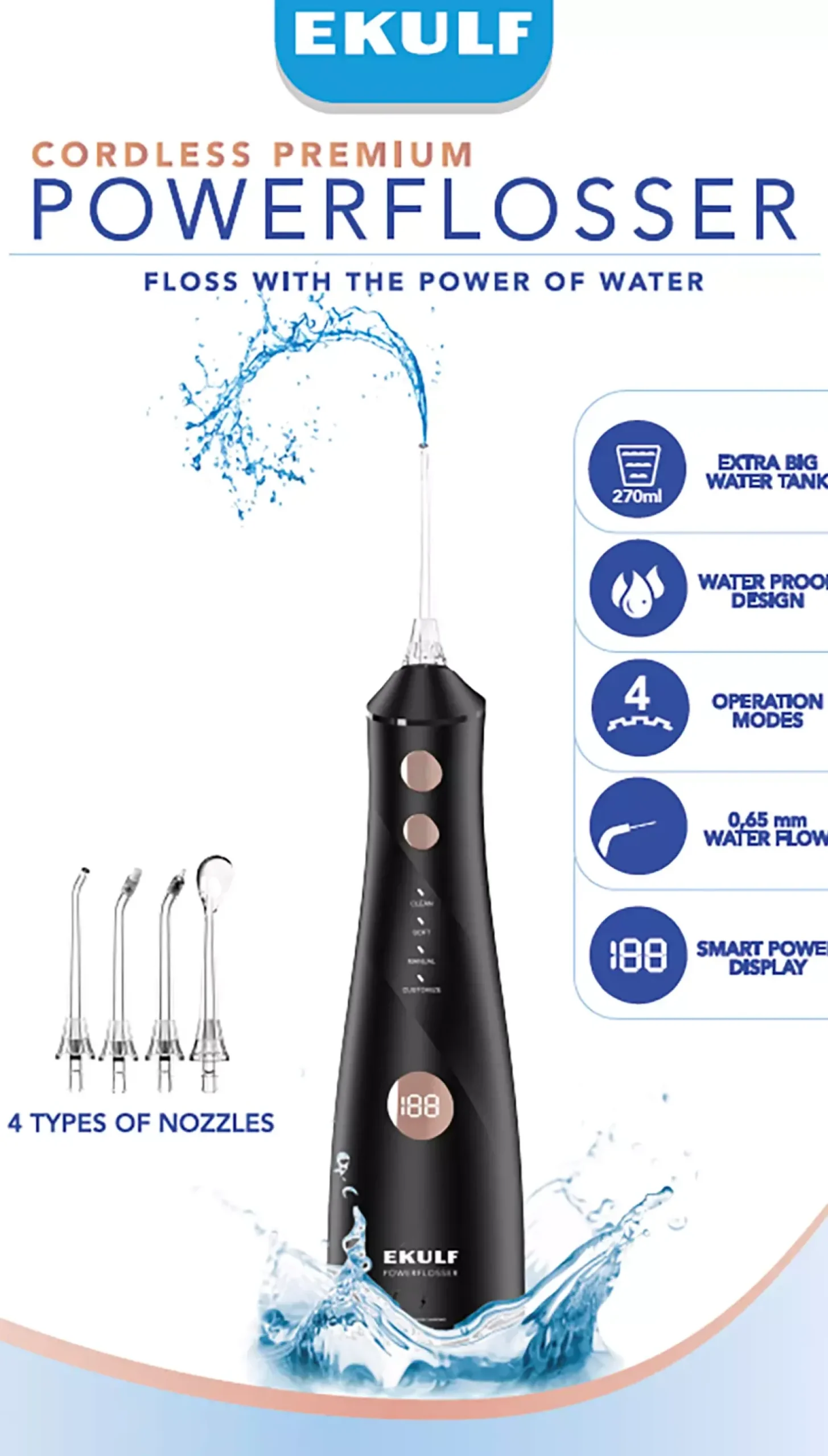 EKULF PowerFlosser Premium White