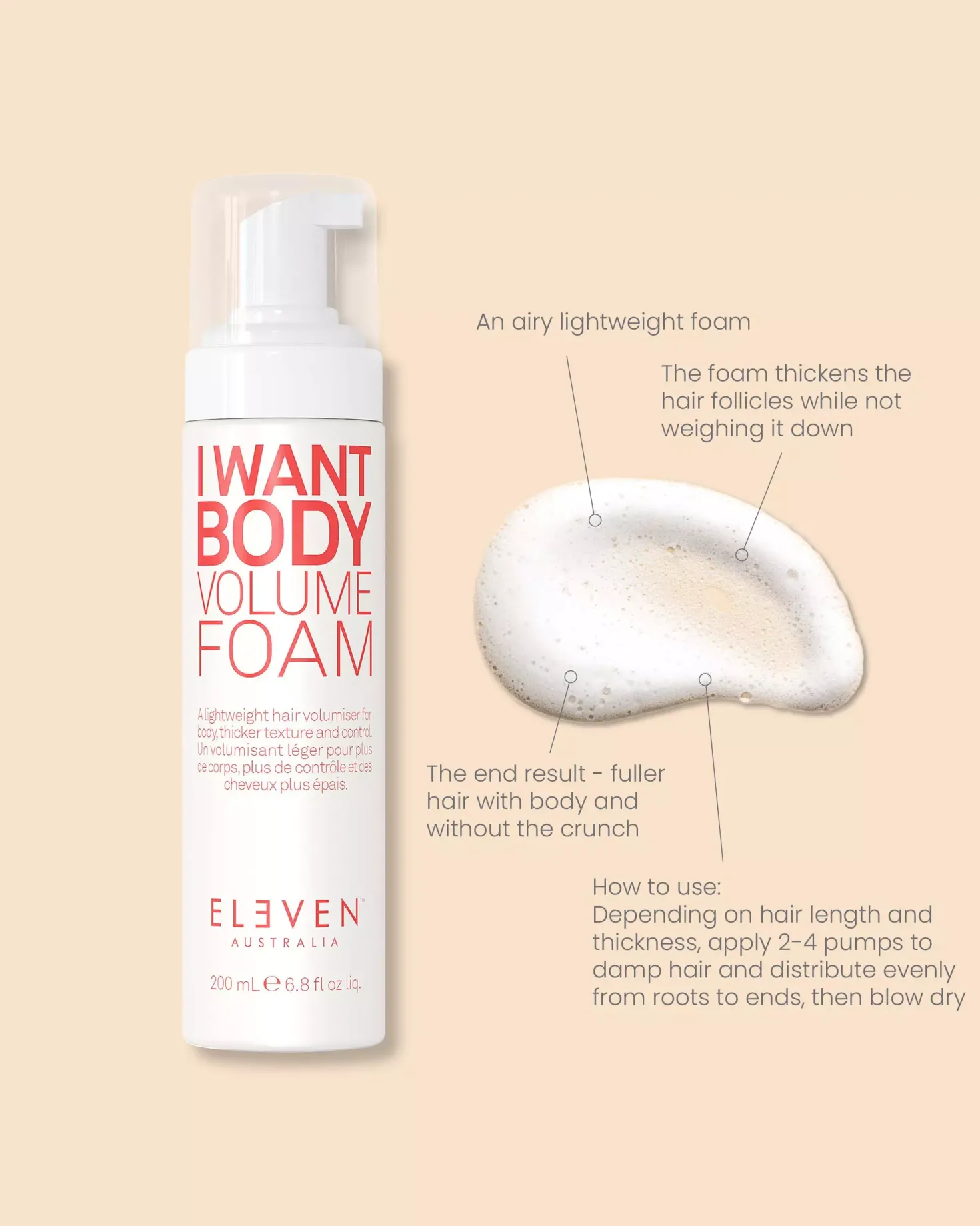 Eleven Australia I Want Body Volume Foam 200 ml
