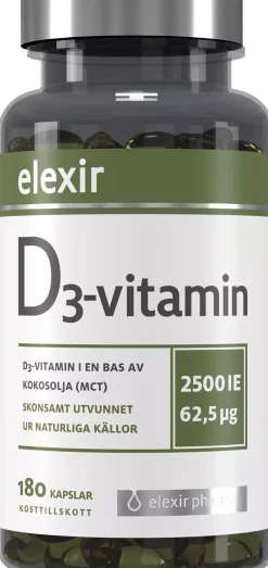 Elexir Pharma D3 Vitamin 2500 IE 180 stk