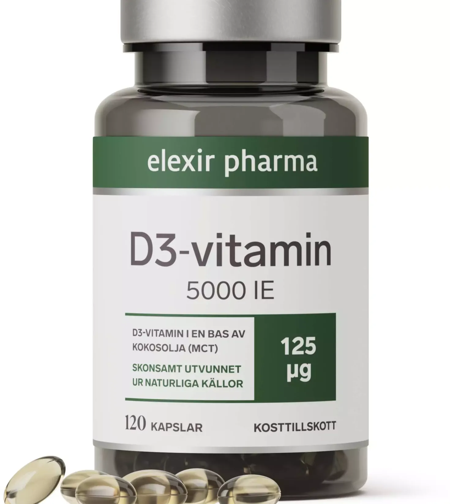 Elexir Pharma D3-Vitamin 5000IE 120 stk