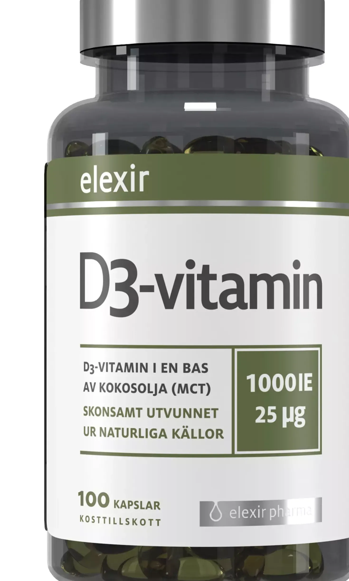Elexir Pharma D3 Vitamin 1000 IE 100 stk