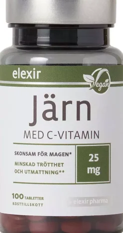 Elexir Pharma Järn med C-vitamin 100 stk