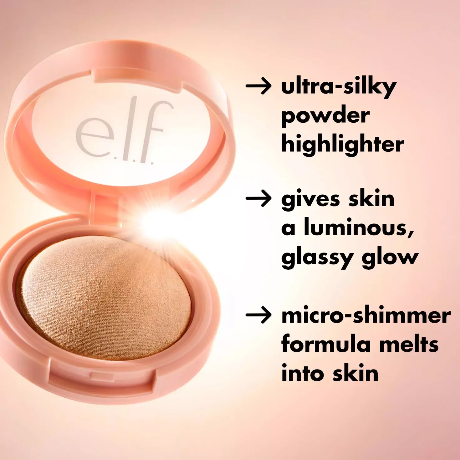 e.l.f. Halo Glow Silky Powder Highlighter Prosecco Poppin'