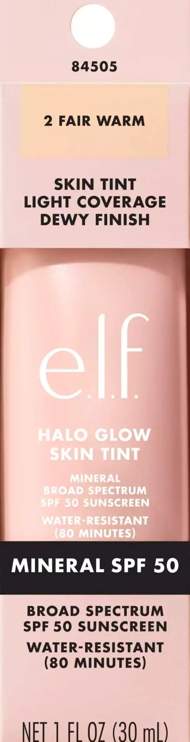 e.l.f. Halo Glow Skin Tint SPF50 2 Fair Warm