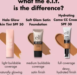 e.l.f. Halo Glow Skin Tint SPF50 2 Fair Warm