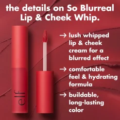 e.l.f. So Blurreal Lip & Cheek Whip Chiffon & On