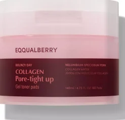 Eqqualberry Collagen Pore-Tight Up Gel Toner Pads 140 ml