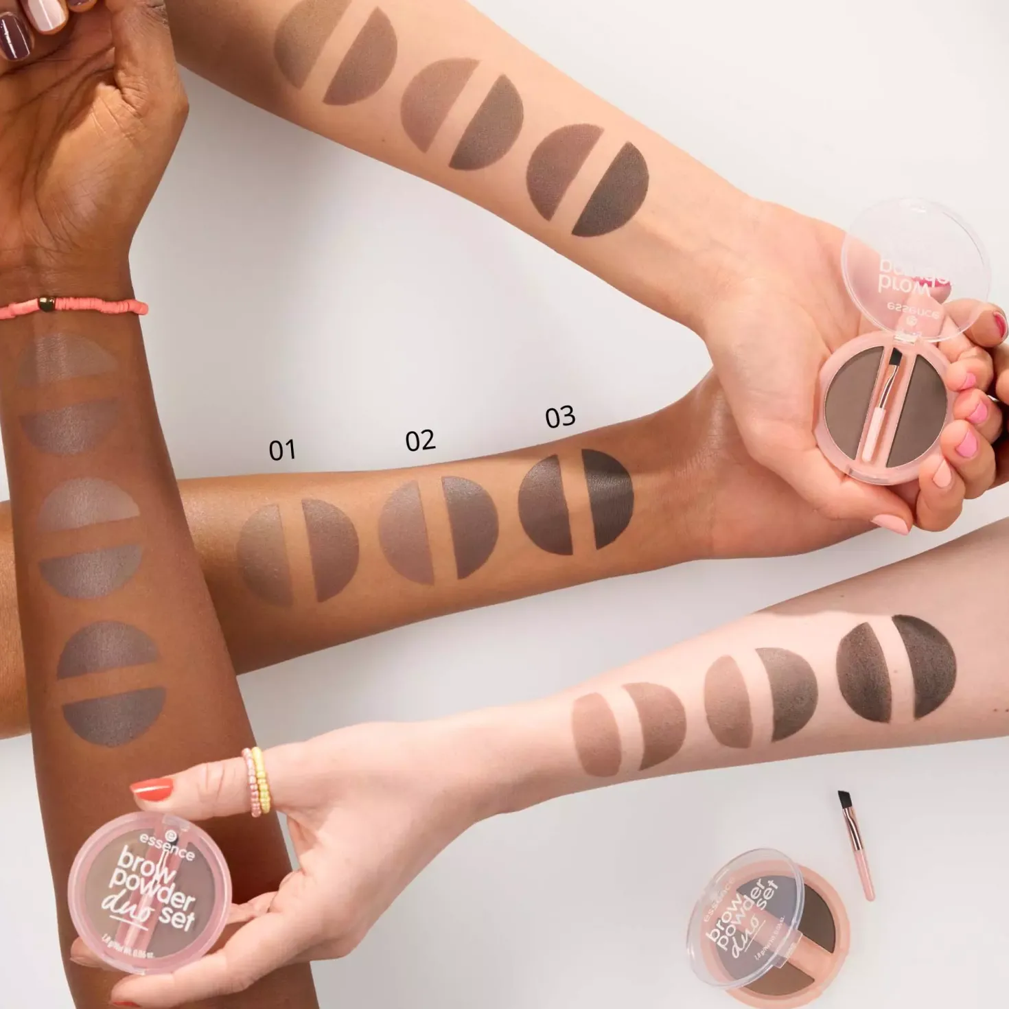 essence Brow Powder Duo Set 03 Dark