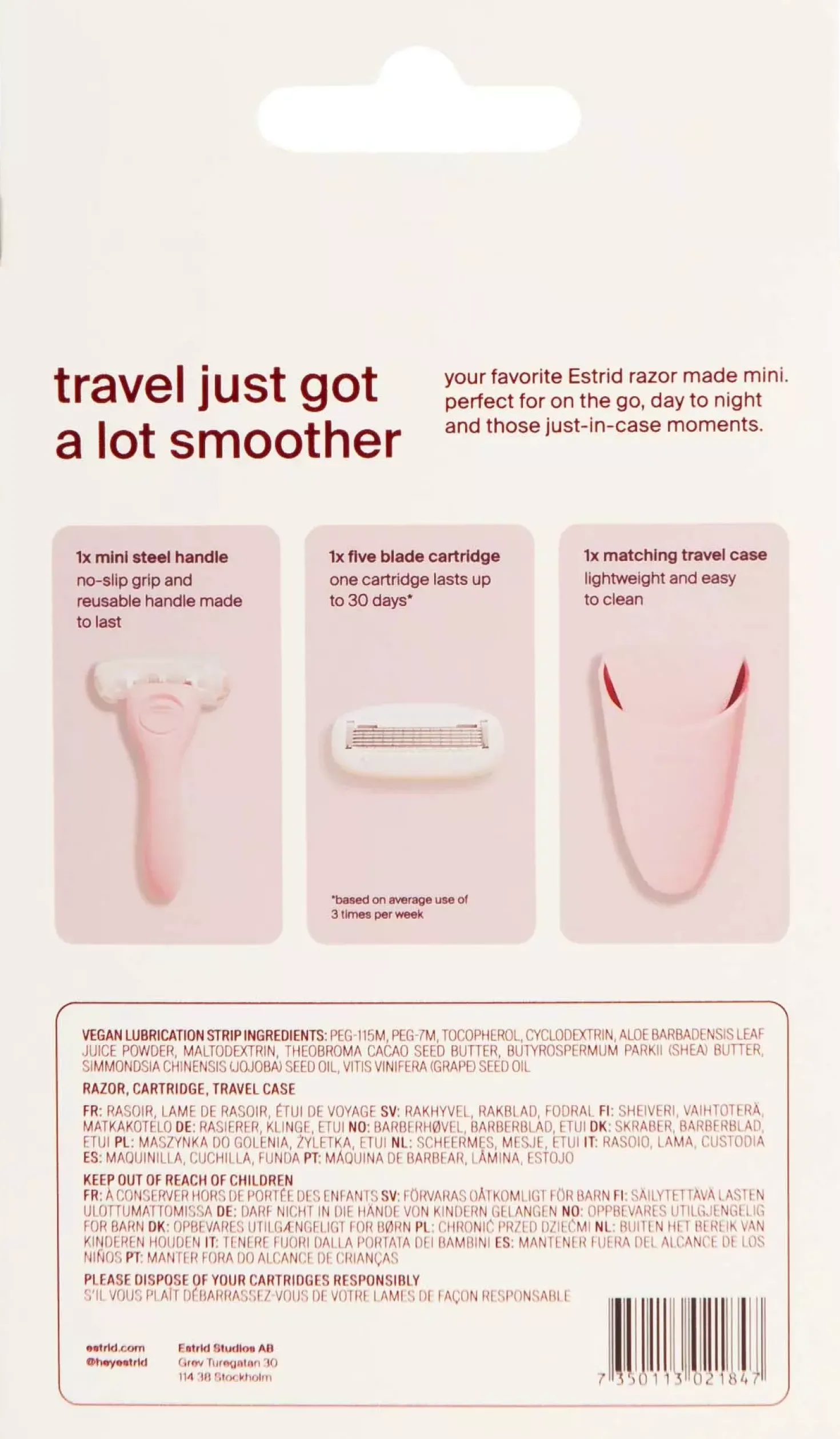 Estrid Mini Razor & Case Set Bloom