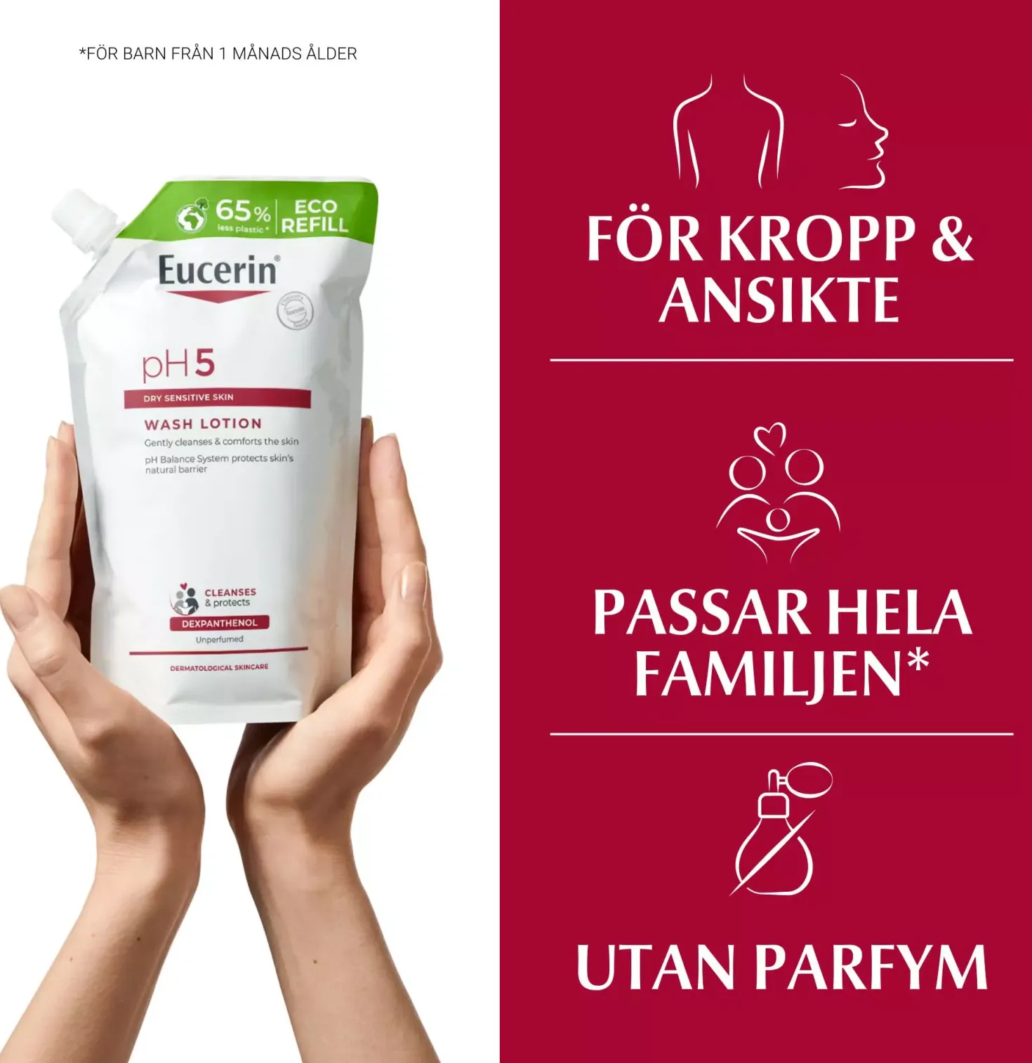 EucerinpH5 Washlotion Refill oparfymerad 400 ml