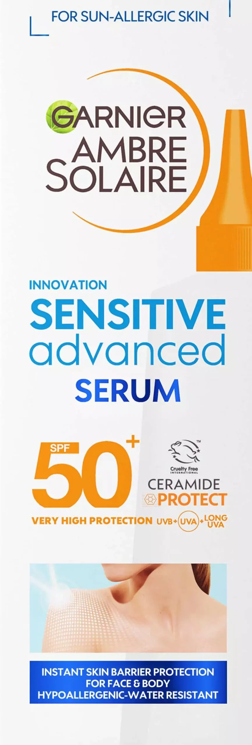 GarnierAmbre Solaire Sensitive Advanced Body Serum SPF50+ for Sensitive Skin 125 ml