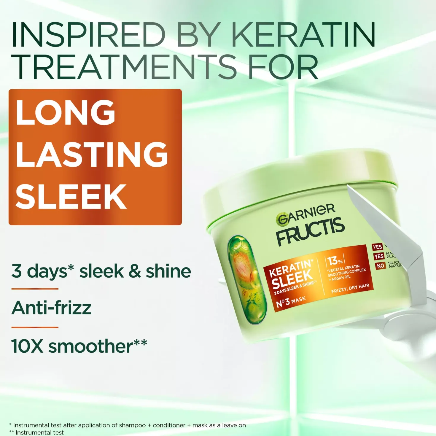 GarnierFructis Keratin Sleek Hair Mask 370 ml