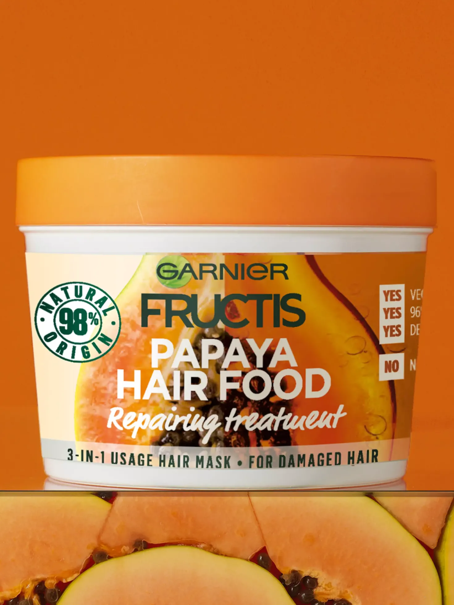 GarnierFructis Papaya Hair Food Repairing Multi-Use Treatment 400 ml