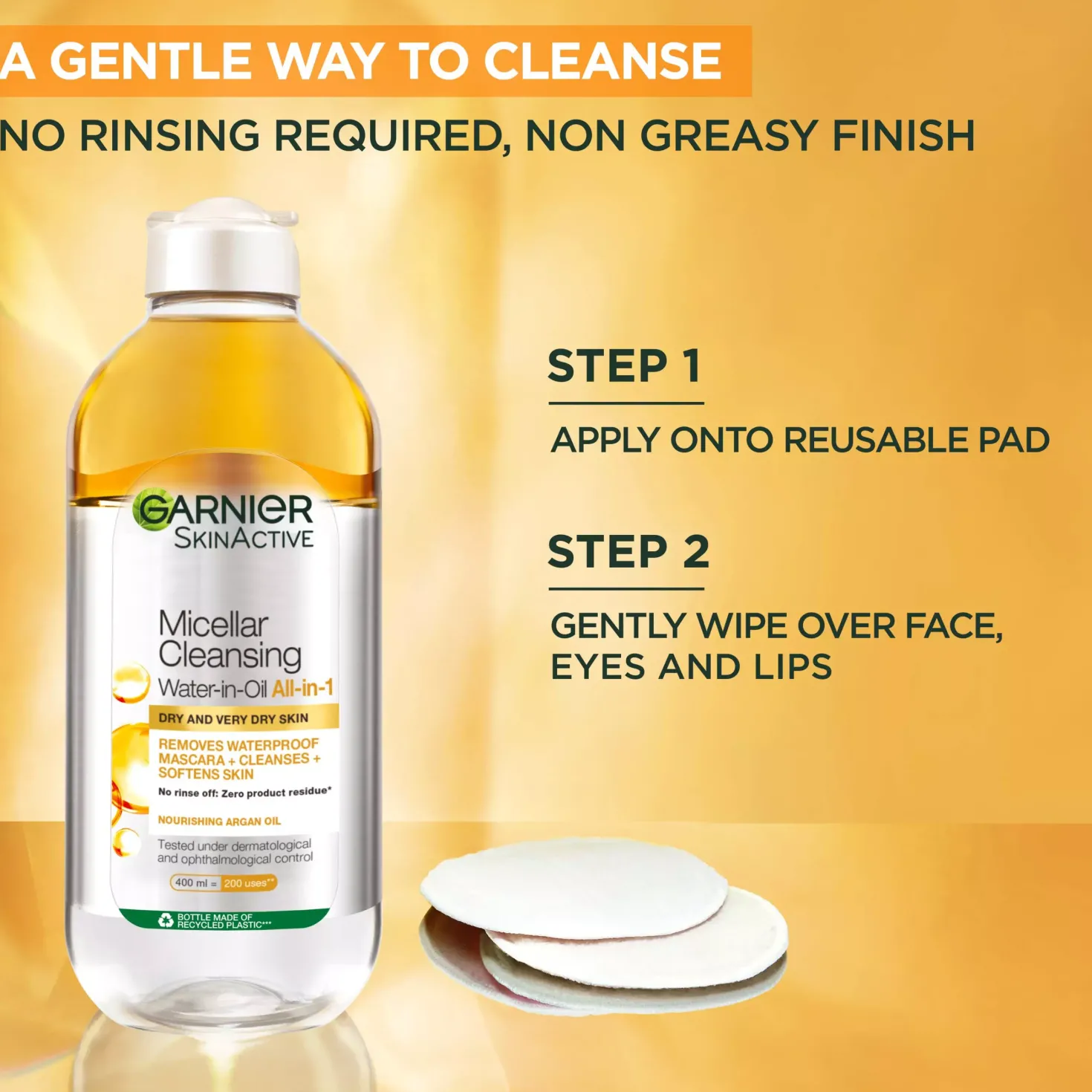 Garnier Micellar Cleansing Water-in Oil All-in-1 for Very Dry Skin 400 ml
